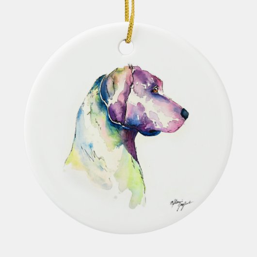 Pooch-profiel Keramisch Ornament (Voorkant)