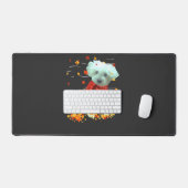 Poochon Écharpe d'automne - Chiens Feuilles d'auto (Clavier et souris)