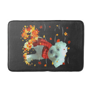 Poochon Herfst Sjaal - Honden Herfstbladeren Badmat