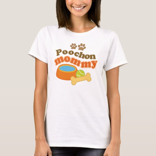 Poochon Hondenras Gift T-shirt (Voorkant)