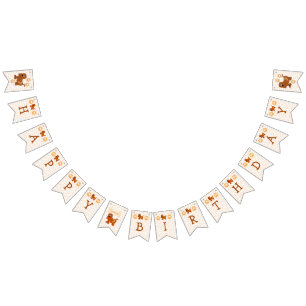 Poochtastic HAPPY BIRTHDAY Name Opt. op Vlag 7 Vlaggetjes