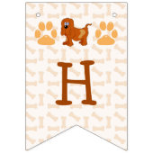 Poochtastic HAPPY BIRTHDAY Name Opt. op Vlag 7 Vlaggetjes (Tweede vlag)