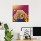 Poodé d'abricot & Feuilles d'automne Poster Imprim (Bureau à domicile)