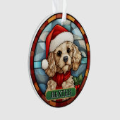 Poodé en verre teinté personnalisé (devant)