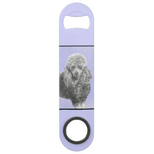 Poodé Jouet miniature Argent gris bleu Chien Art