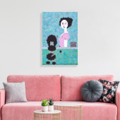 Poodelhaar Canvas Afdruk (Insitu (Woonkamer))