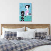 Poodelhaar Canvas Afdruk (Insitu (Slaapkamer))