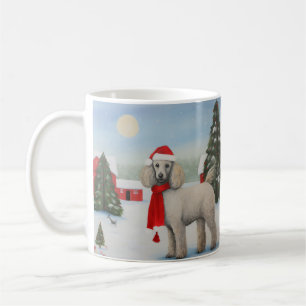Poodelhond in Sneeuw Kerstmis Koffiemok