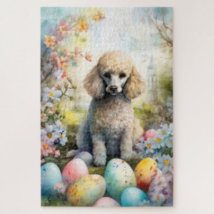 Poodelhond met Pasen Eieren Vakantie Legpuzzel