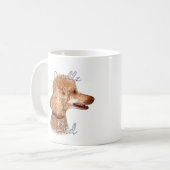 Poodle (abrikoos) Pa 2 Koffiemok (Voorkant links)