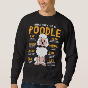 Poodle Anatomy Funny Dog mam Papa Gift Trui