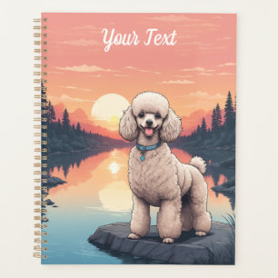 Poodle au bord du lac