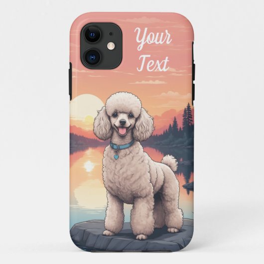 Poodle bij het meer Case-Mate iPhone case (Achterkant)