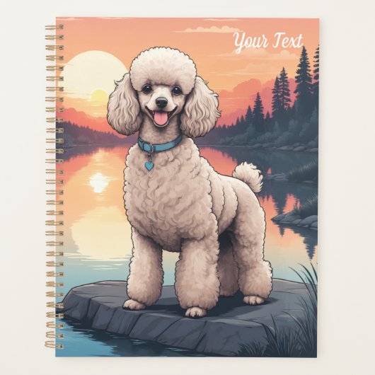 Poodle bij het meer planner (Voorkant)
