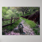 Poodle Black Poster Flowers (Devant)