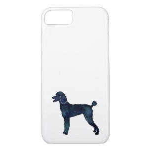 Poodle Black Waterverf Silhouette iPhone 8/7 Hoesje