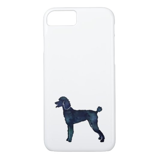Poodle Black Waterverf Silhouette Case-Mate iPhone Case (Achterkant)