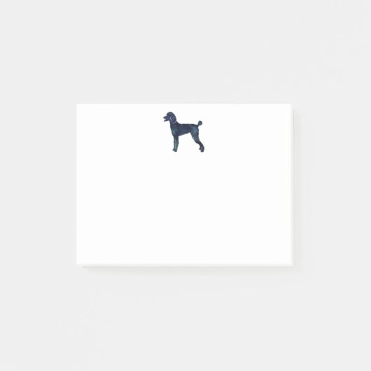 Poodle Black Waterverf Silhouette Post-it® Notes (Voorkant)