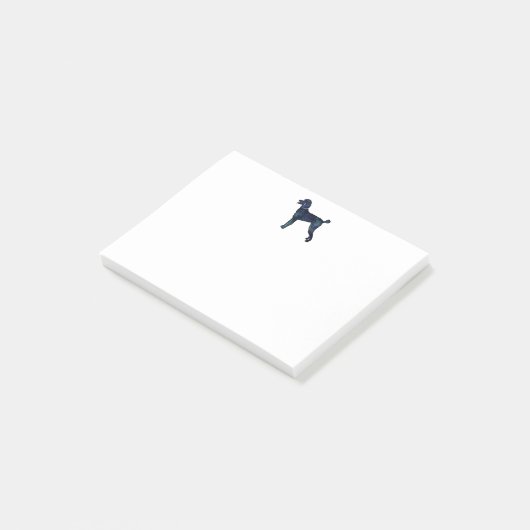 Poodle Black Waterverf Silhouette Post-it® Notes (Schuin)