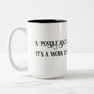 Poodle blanc/noir 15oz est ART Work Café Mug