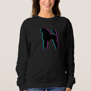 POODLE - BLAUWE ROZE ZWARTE SILHOUET TRUI