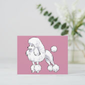 Poodle Briefkaart (Staand voorkant)