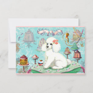 Poodle Cakes Bon Cupcake Invite Kaart