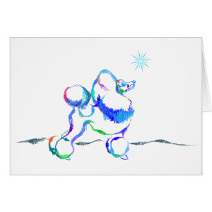 Poodle Card Winter