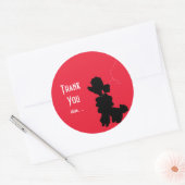 Poodle Chien Anniversaire Fête Favoriser Sticker (Enveloppe)