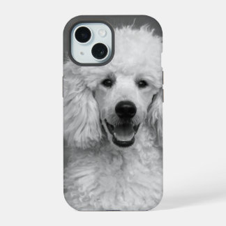 Poodle Chien photo Noir et Blanc Personnalisable