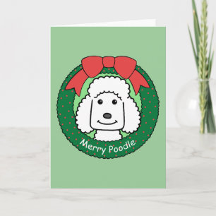 Poodle Christmas Feestdagen Kaart