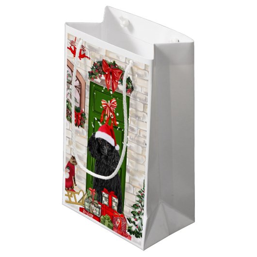 Poodle Christmas Klein Cadeauzakje (Voorkant Gekanteld)