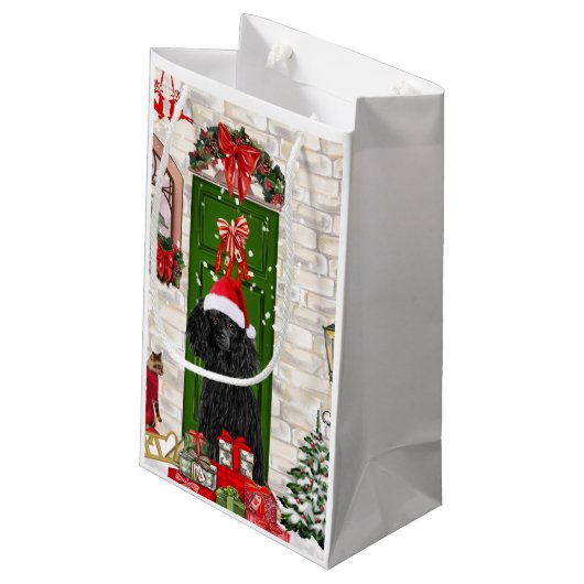 Poodle Christmas Klein Cadeauzakje (Achterkant Gekanteld)