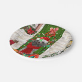 Poodle Christmas Papieren Bordje (Gekanteld)