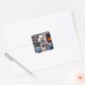 Poodle Christmas Vierkante Sticker (Envelop)