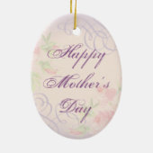 Poodle Coeur Maman Ornement céramique (Dos)