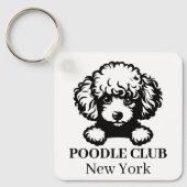 Poodle Custom Club Thema sleutelhanger (Voorkant)