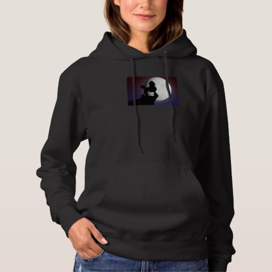 poodle dog and moon hoodie (Voorkant)