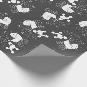 Poodle Dog Baby shower Puppy Gray Geslacht Neutraa Cadeaupapier