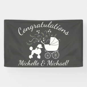 Poodle Dog Baby shower Puppy Gray Geslacht Neutraa Spandoek