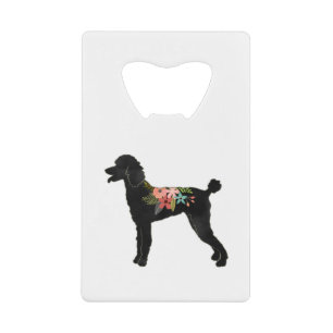 Poodle Dog Breed Boho Floral Silhouette