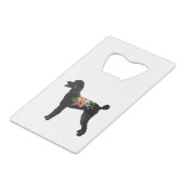 Poodle Dog Breed Boho Floral Silhouette (Devant Angle)