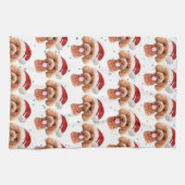 Poodle Dog Breed Christmas Stars Theedoek (Horizontaal)