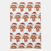 Poodle Dog Breed Christmas Stars Theedoek (Verticaal)