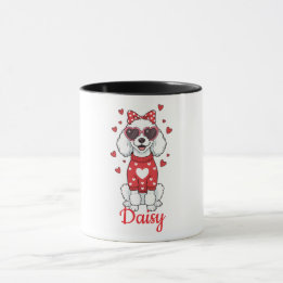 Poodle dog coffee mug Valentine's Day 2026