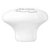 Poodle Dog Design Keramische Knop (Zijkant)