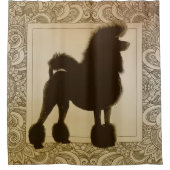 Poodle Dog Digital Art Douchegordijn (Voorkant)