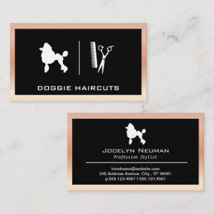 Poodle Dog Groomend Visitekaartje