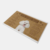Poodle Dog House regels, als het gebroken, het is  Deurmat (Schuin)