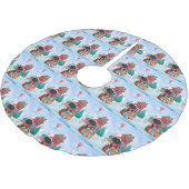 Poodle Dog in sneeuwkerstmis Kerstboom Rok (Gekanteld)